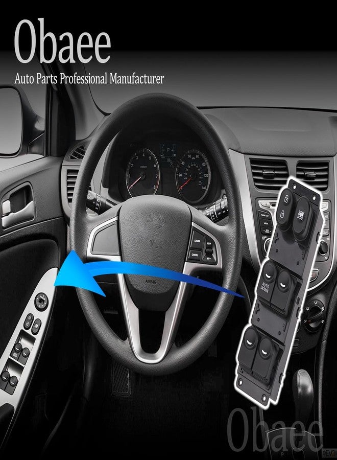 Obaee Master Window Switch Power Control Button Front Left Driver Side Compatible with 2011 2012 2013 2014 2015 2016 2017 Hyundai Accent, Replacement OEM 93570AP1R101, 93570-1R111, 1 Auto, 16 Pins - Image 5